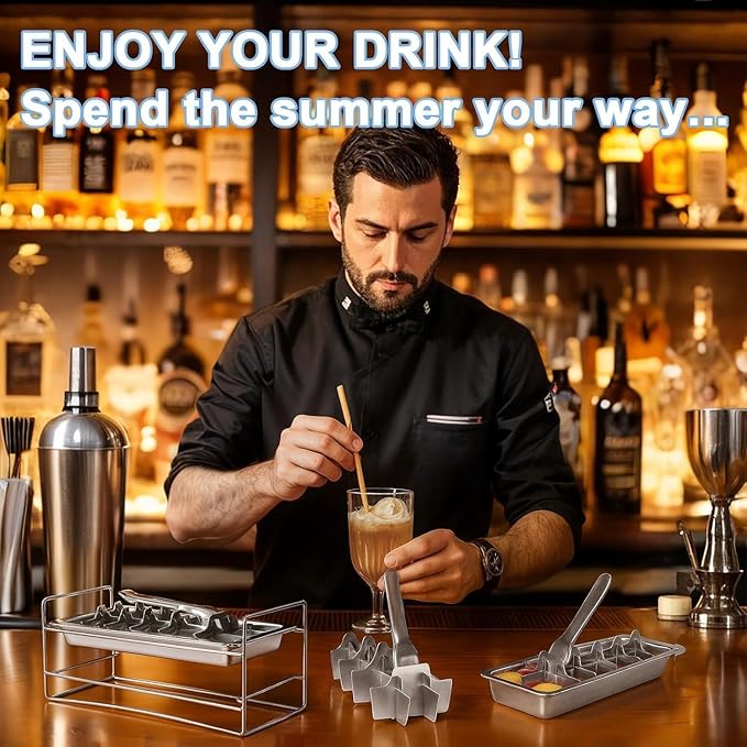 Metal Ice Cube Trays, Stainless Steel Ice Cube Trays, 18-Slot Ice Cube Tray - Image 6