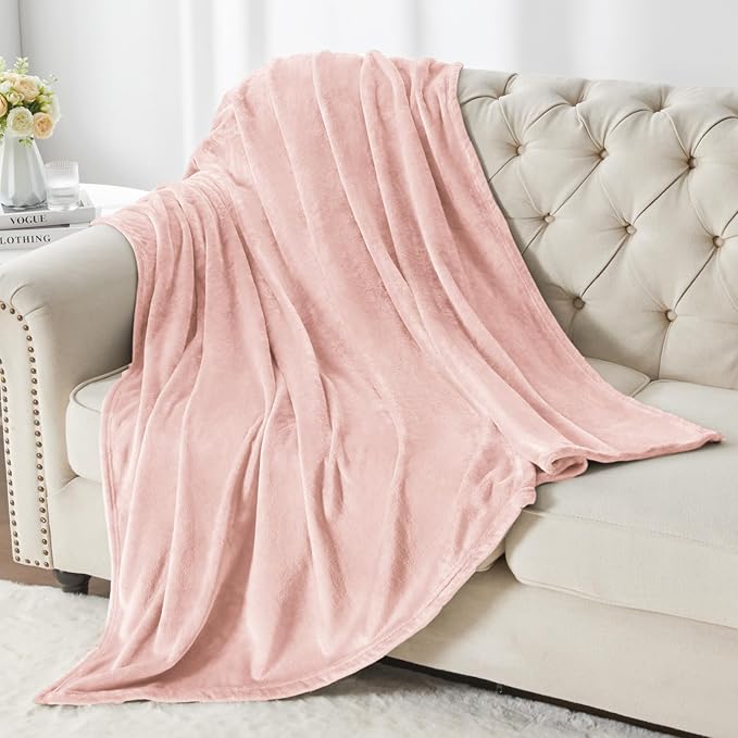 BEDELITE Fleece Blanket Pink Morn Throw Blankets - Image 5