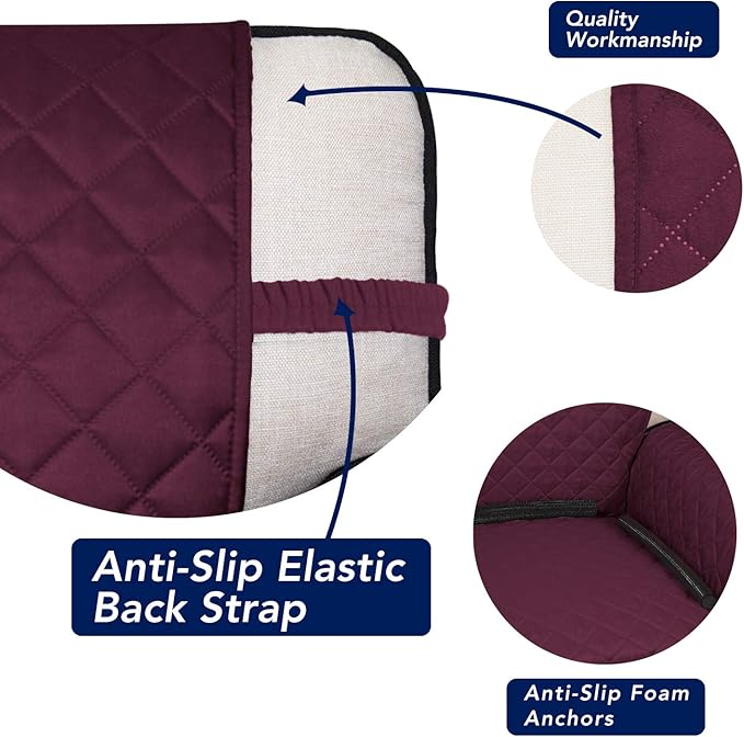 PureFit Reversible Quilted Sofa Cover, Water Resistant Medium Slipcover - Image 3
