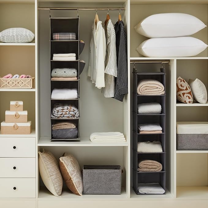 YOUDENOVA Hanging Closet Organizer, 6-Shelf Closet Hanging Storage Shelves - Image 2