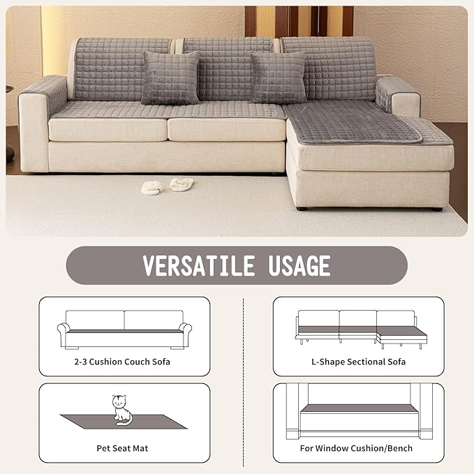 Velvet Couch Covers for Dogs, Dog Sectional Couch Covers, Pet Couchs Cover for - Image 4