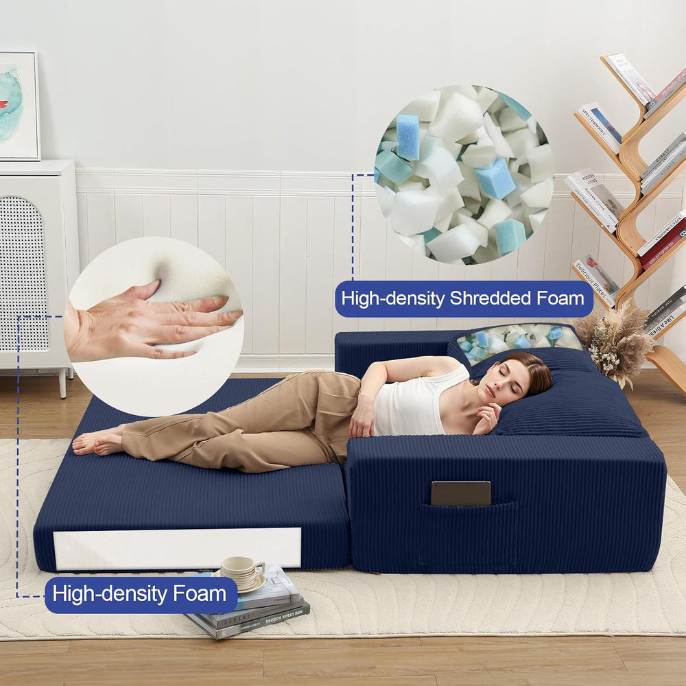 COMAX Futon Sofa Bed, Convertible Sofa Bed, Folding Boneless Couches