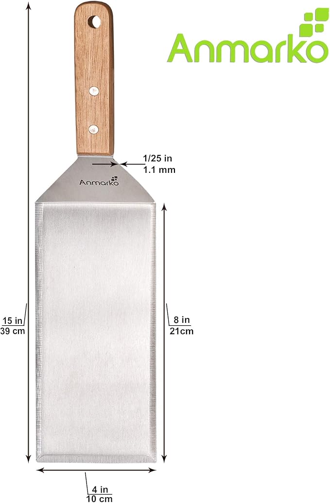 Stainless Steel Metal Griddle 4 x 8 inch Spatula - Image 3