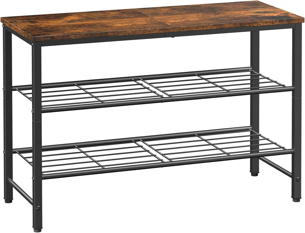Kitsure Shoe Rack for Closet, Shoe Storage, 29.5" Wide - 3 Tier, Brown |...