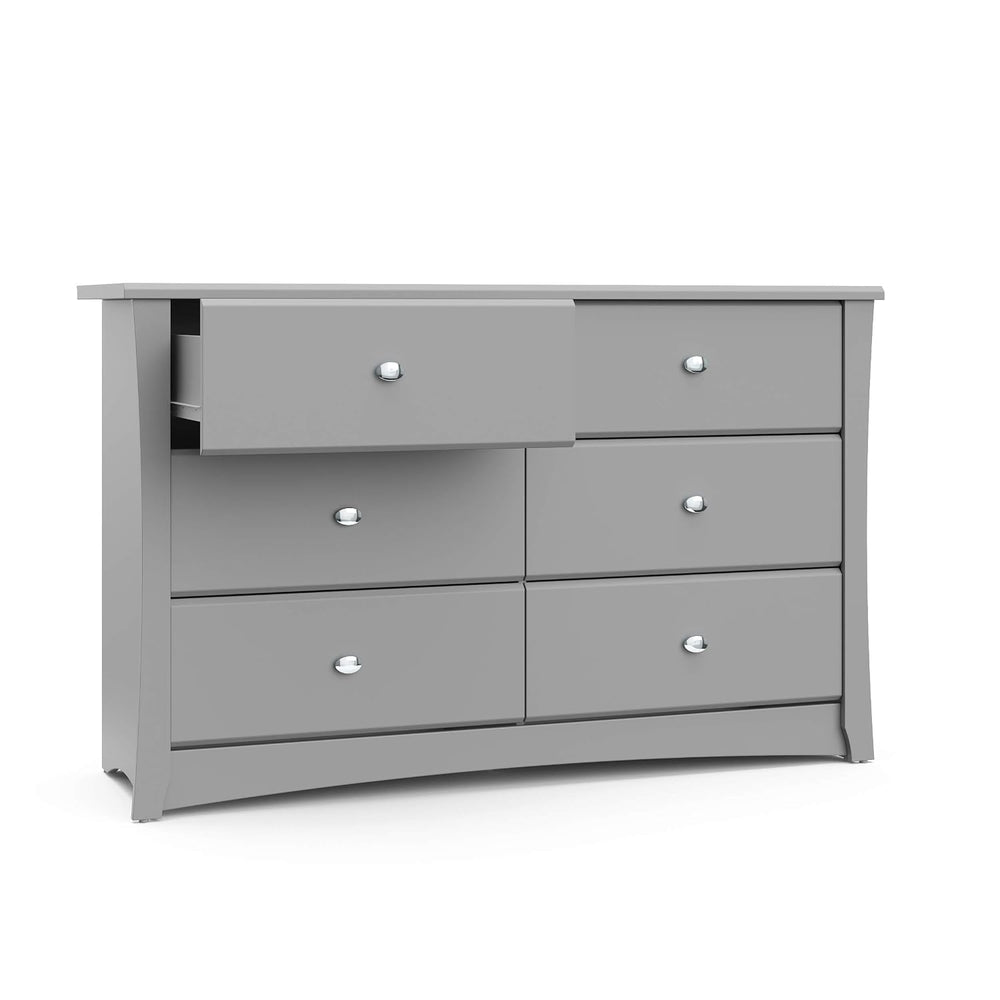 Storkcraft Crescent 6-Drawer Dresser, Pebble Gray