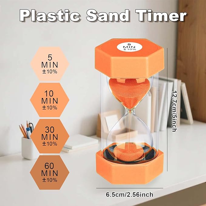 10 Minute Sand Timer Hourglass, Unbreakable Hourglass Sand Watch 10 Min - Image 6