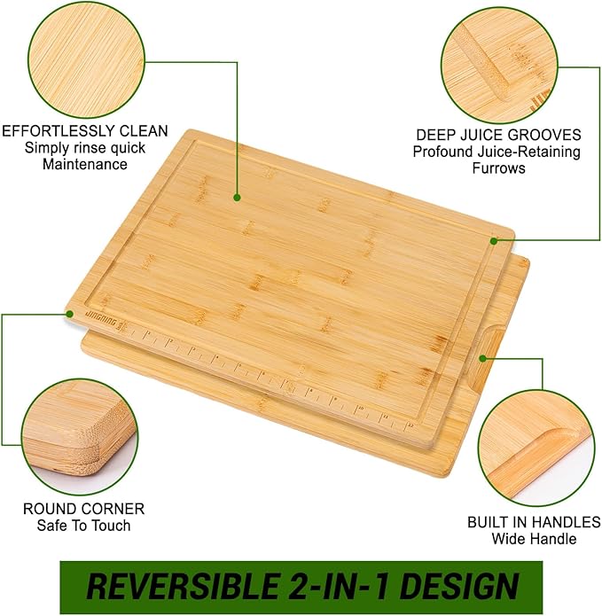 JINGNING Large Wooden Cutting Boards - Image 5