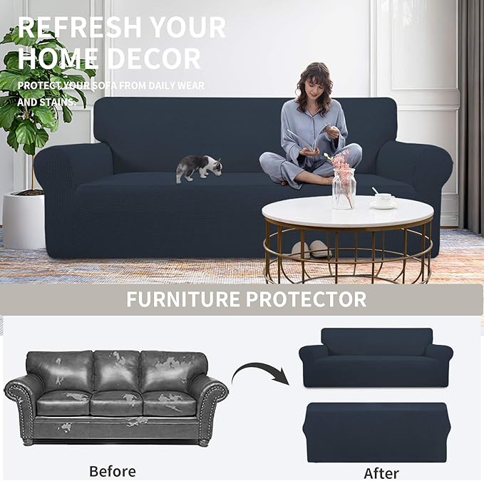 Easy-Going Stretch Oversized Chair Sofa Slipcover 1-Piece Couch Sofa Cover - Image 4