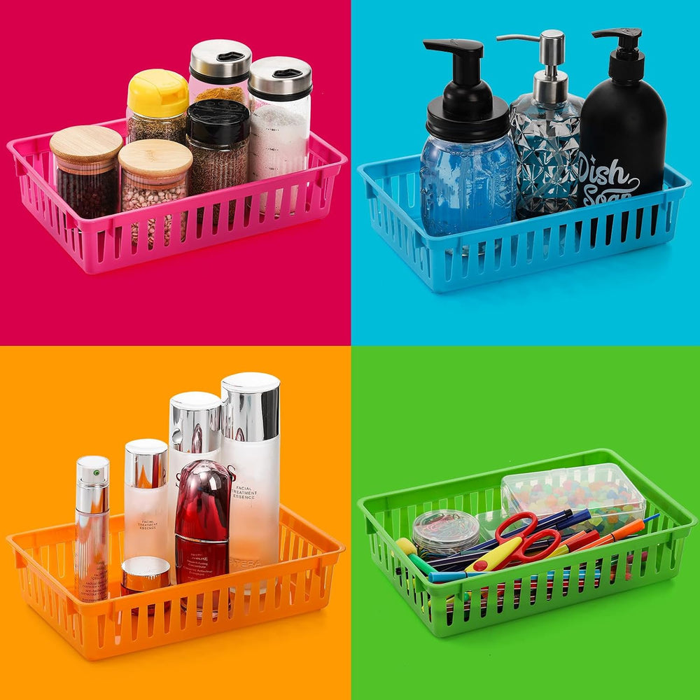 DEAYOU 16 Pack Classroom Storage Baskets Bins, Small Plastic Organizer Basket...