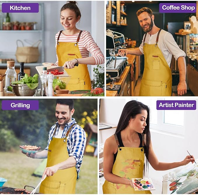 Genixart Chef Apron for Men Women - Image 6