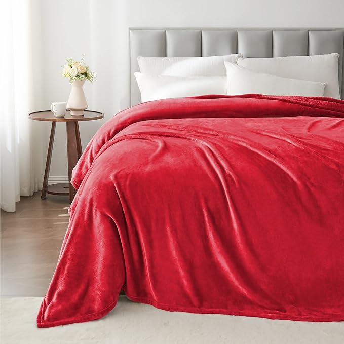BEDELITE Fleece Blanket Red Full Blankets - Image 8