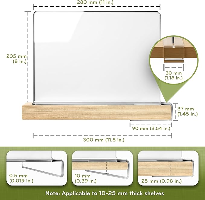Acrylic Shelf Dividers for Closet Organization, and Books Organization - Image 2