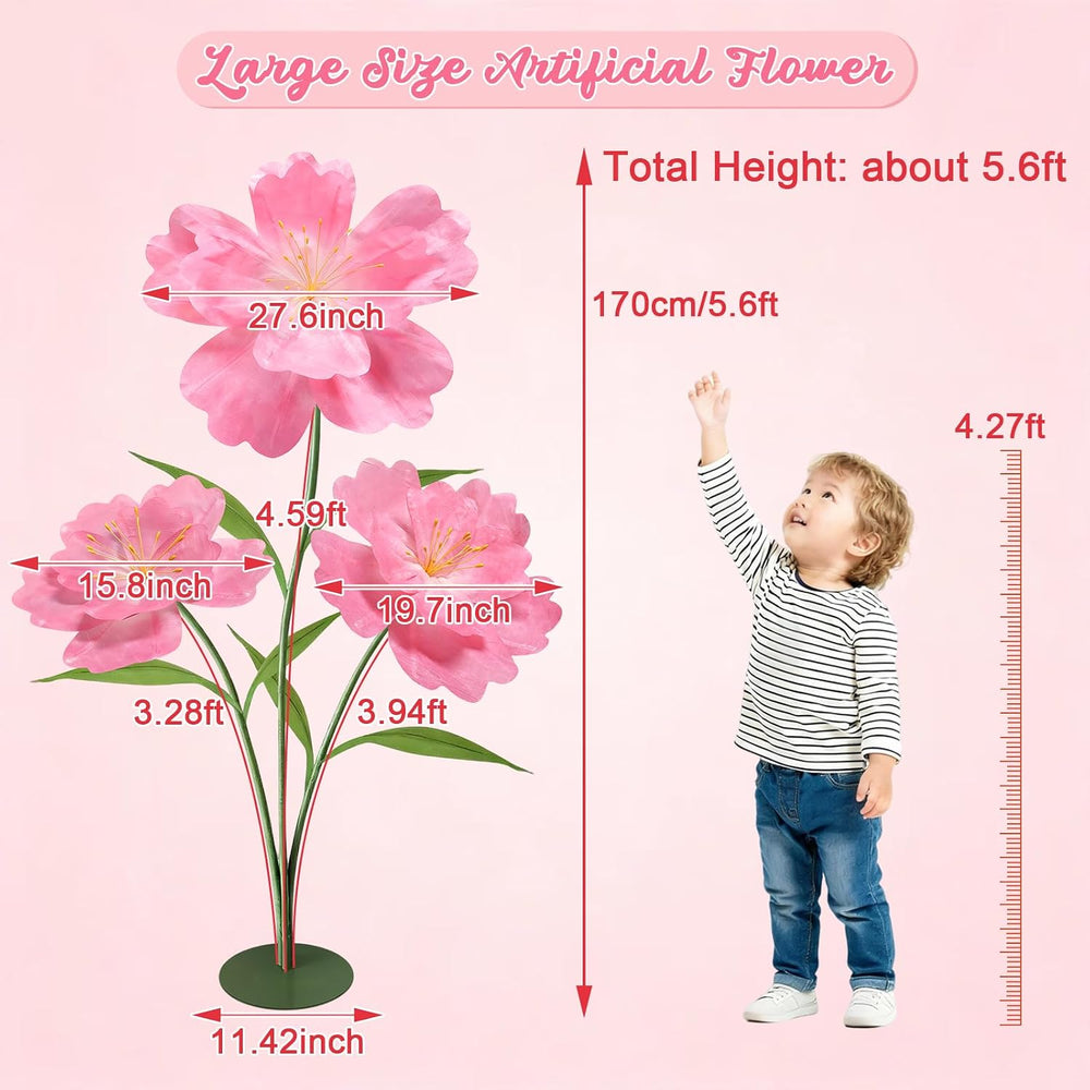 Giant Artificial Paper Flowers for Decoration, Big Fake Flowers
