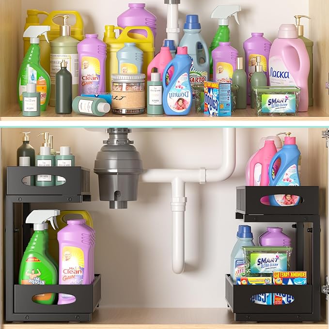 Under Sink Organizer, Height Adjustable Organization and Storage Series - Image 5