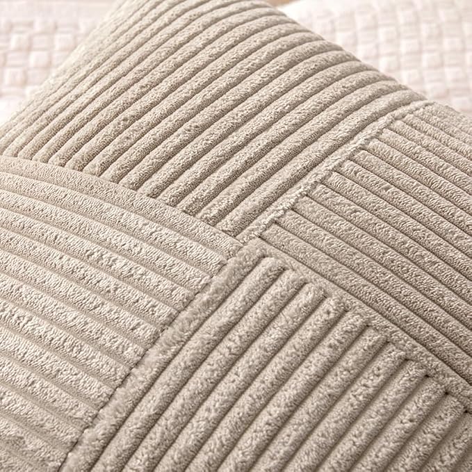 MIULEE Light Brown Decorative Throw Pillow Covers 20x20 Inch - Image 2