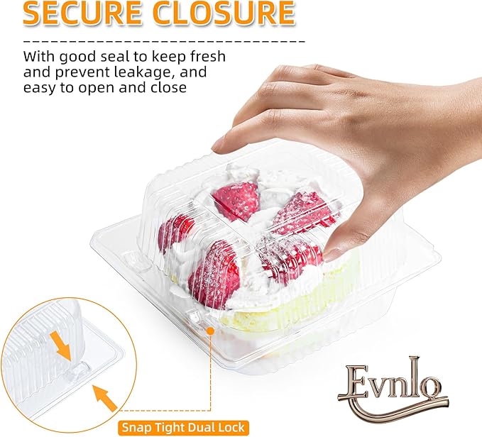Evnlo 200 Count Clear Plastic Containers - Image 3