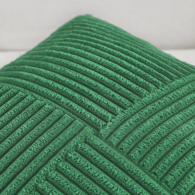 Fancy Homi 2 Packs Green Lumbar Decorative Throw Pillow Covers 12x20 Inch - Image 3