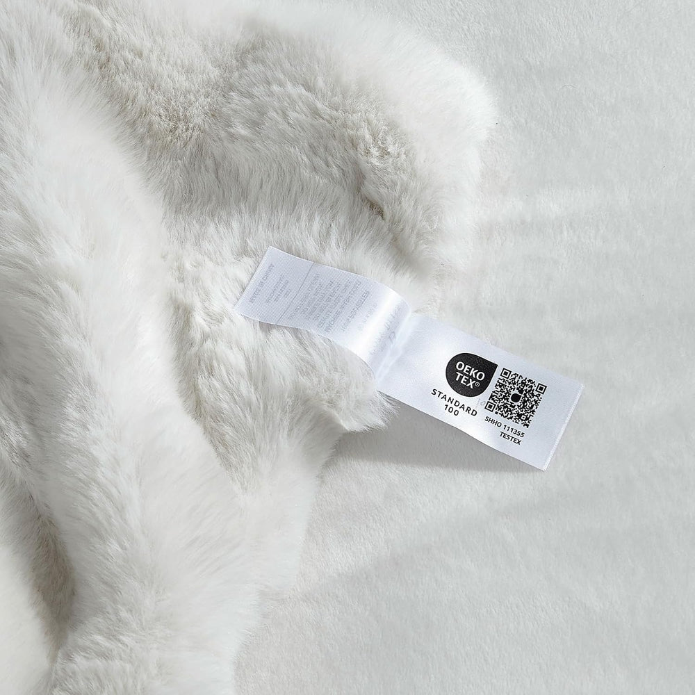Cozy Bliss Bubble Faux Fur Throw Blanket for Couch, 50"x60", Cream ...
