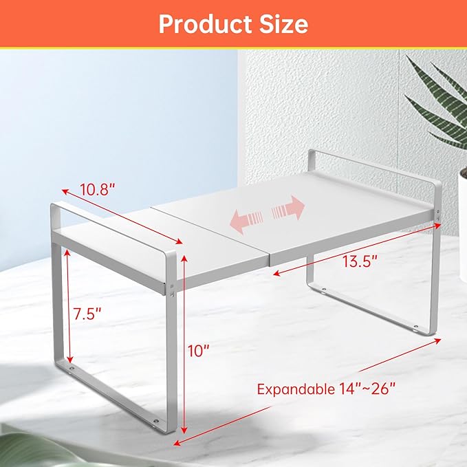 Cabinet Shelves Organizer for Kitchen 11", Expandable Shelf