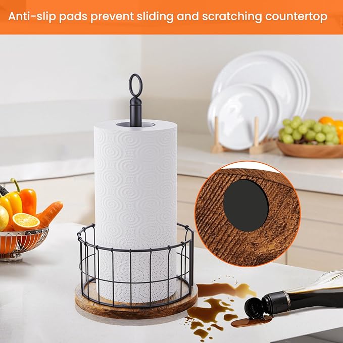 Homode Paper Towel Holder Stand, Countertop Paper Towel Holder - Image 6
