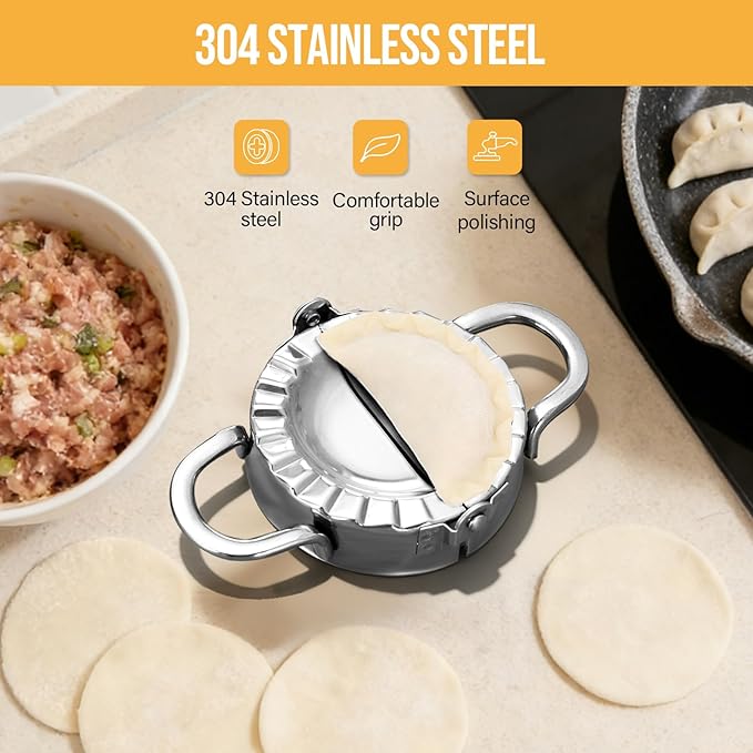 Stainless Steel Dumpling Ravioli Maker Press, 2 Pack Pierogi Mold - Image 4