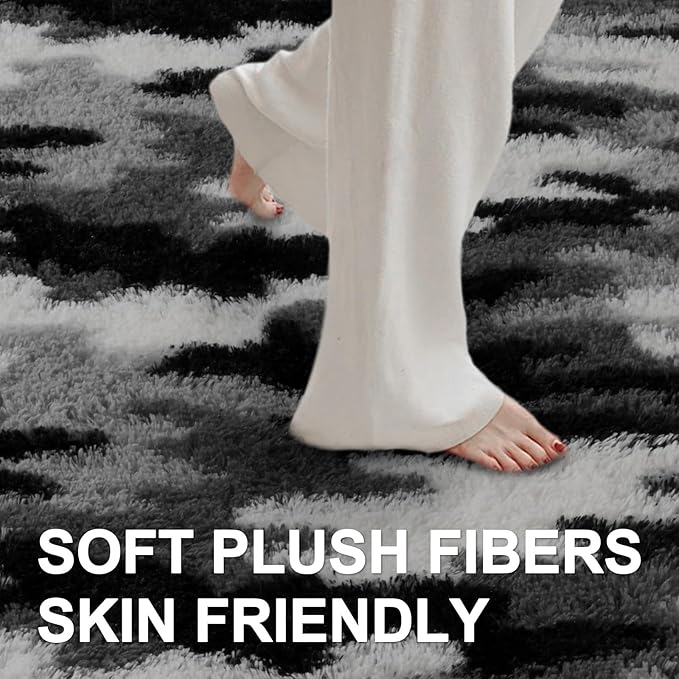 8x10 Ft Extra Large Shag Rugs for Living Room, Tie Dyed Ultra Soft Fluffy Furry - Image 4