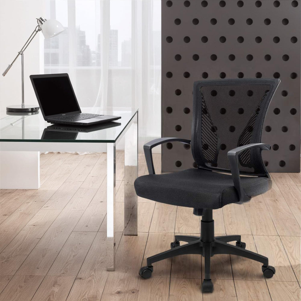 Furmax Office Chair Ergonomic Computer Desk Mesh Chair Mid Back Swivel Lumbar...