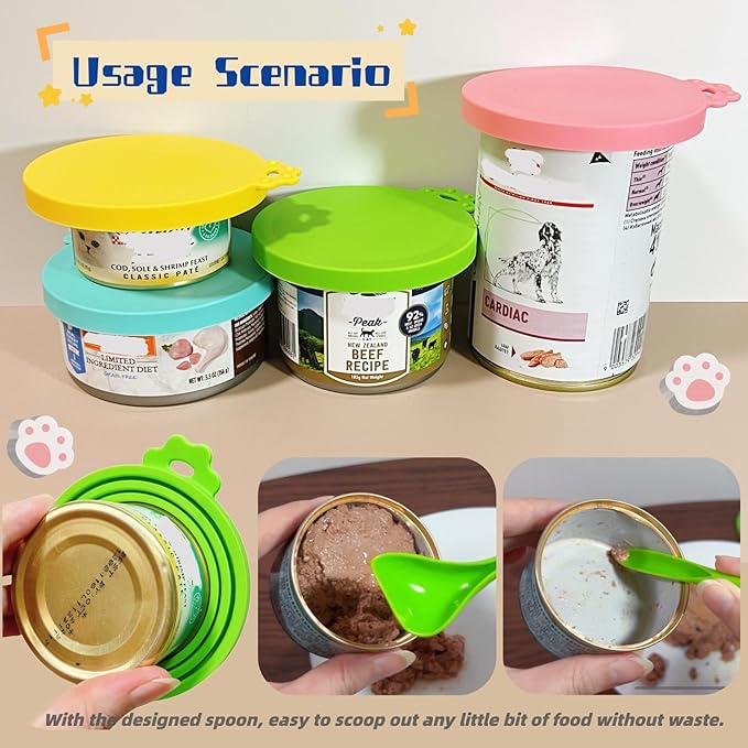 MoPawKT- Silicone Cat/Dog Food Can Covers Lids, Universal 3 Sizes Fit - Image 6