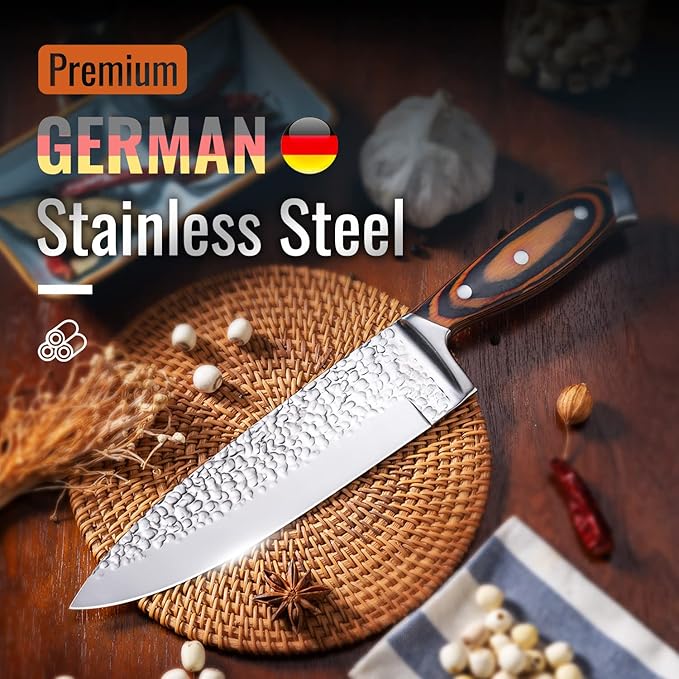 Kitchen Knife Sets with Block, 15-Piece High Carbon Stainless Steel Knife Block - Image 4