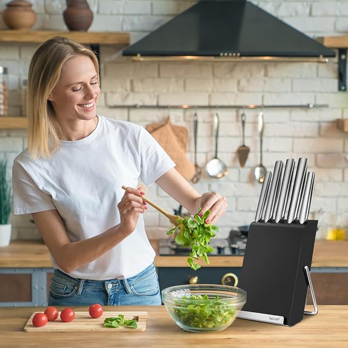 hecef 6-Piece Silver Stainless Steel Knife Set