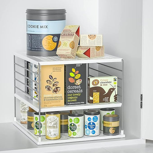 2 PACK Cabinet Organizer for Foil and Plastic Wrap- Divided Compartment Holder - Image 2