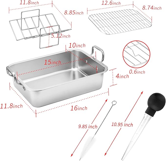 15 Inch Stainless Steel Roasting Pan