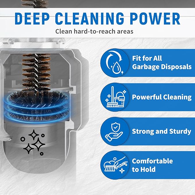 Garbage Disposal Cleaner Brush, Extra Long Handle - Image 2