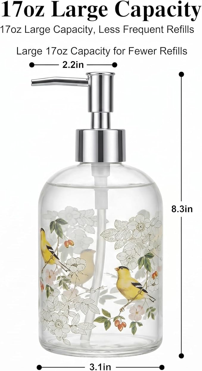 Topadorn 17oz Glass Soap Dispenser - Image 3