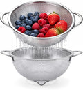 Palksky Small Colander Set of 2, 800 mL / 0.85 Qt Stainless Steel Mini Colanders by Palksky