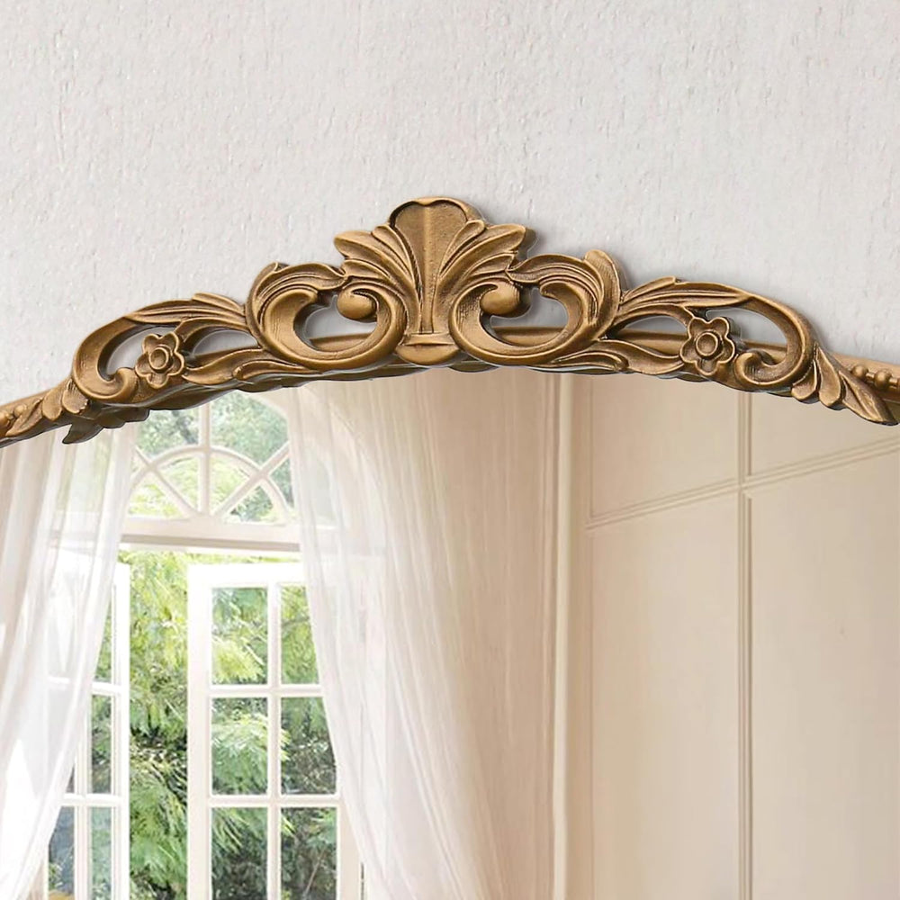 Micasso Vintage Gold Arched Mirror: 32"x24" Baroque Antique Vanity ...