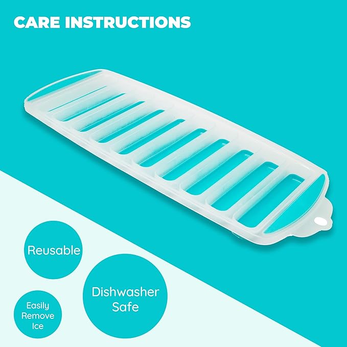 Jacent Resusable Silicone and Plastic Water Bottle Ice Cube Stick Tray - Image 5