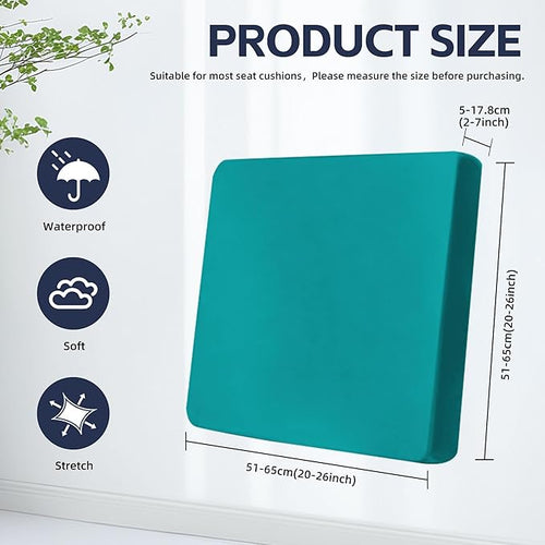 8Pcs Outdoor Cushion Covers, Patio Cushion Covers, Stretch Elastic Slipcovers - Image 2