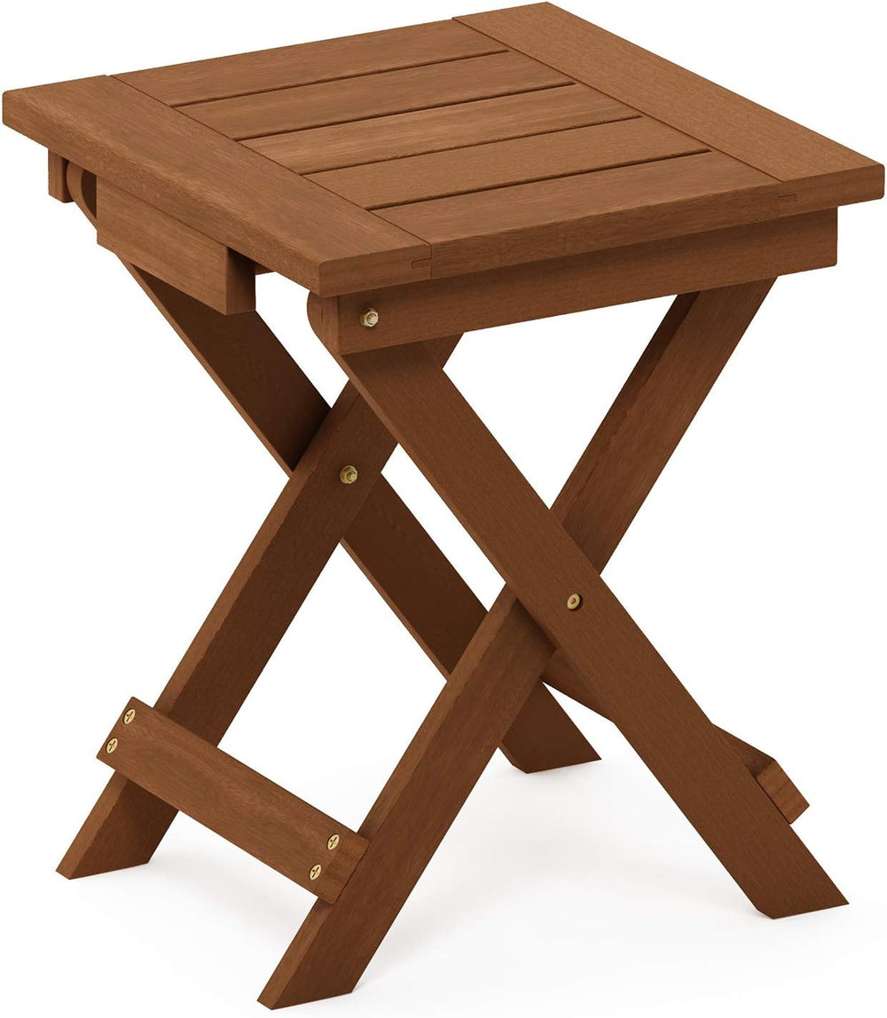 Furinno TIOMAN Outdoor Adirondack Folding Patio Table, Natural
