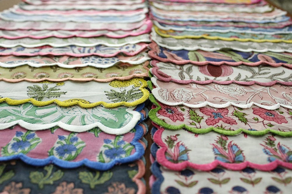 Ridhi Cloth Napkins 100% Pure Cotton Farmhouse Wedding Dinner Napkins for Hal...