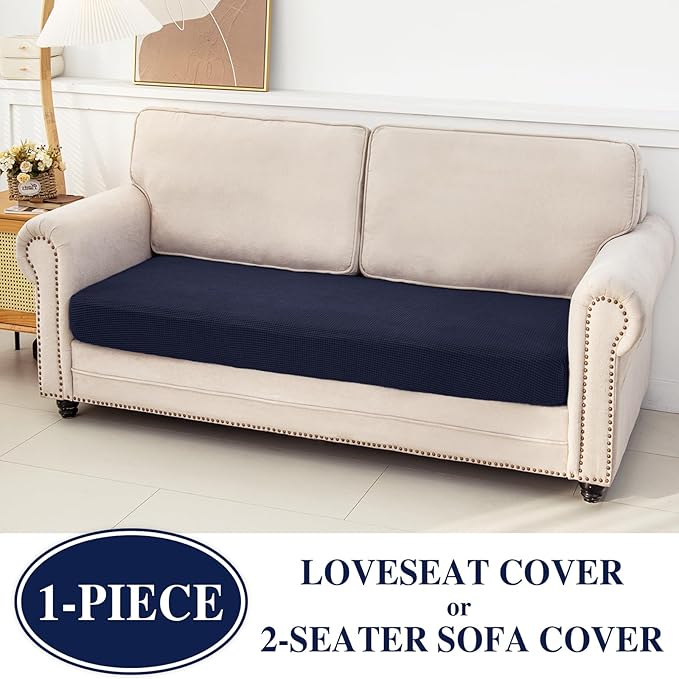 Couch Cushion Cover Loveseat Cover or 2 Seat Sofa Cover Washable Stretch - Image 2