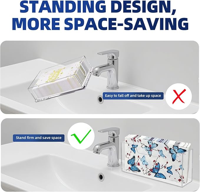 Waterproof Paper Towel holder, Acrylic Napkin Holder, Plastic Napkin Dispenser - Image 7