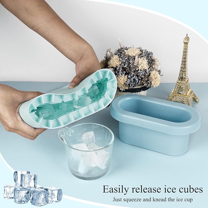LUEXBOX Cylinder Ice Cube Mold Ice Trays, Silicone Ice Bucket, Portable Ice - Image 5