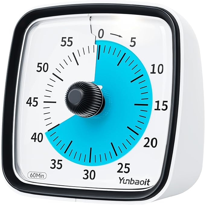 Yunbaoit Visual Timer with Night Light, 60-Minute Countdown Timer by Yunbaoit