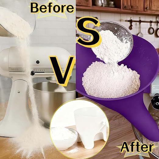 Flour Funnel for KitchenAid Mixer 5 Qt, Anti-Splash Attachment for Tilt-Head - Image 5