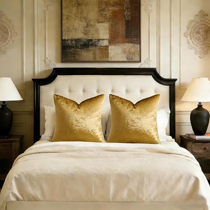 GIGIZAZA Gold Velvet Pillow Covers 26x26 - Image 7