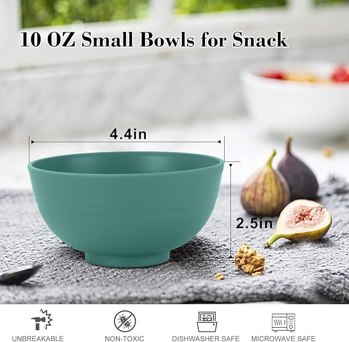Wrova wheat straw snack bowls 10oz set of 8 - Image 2