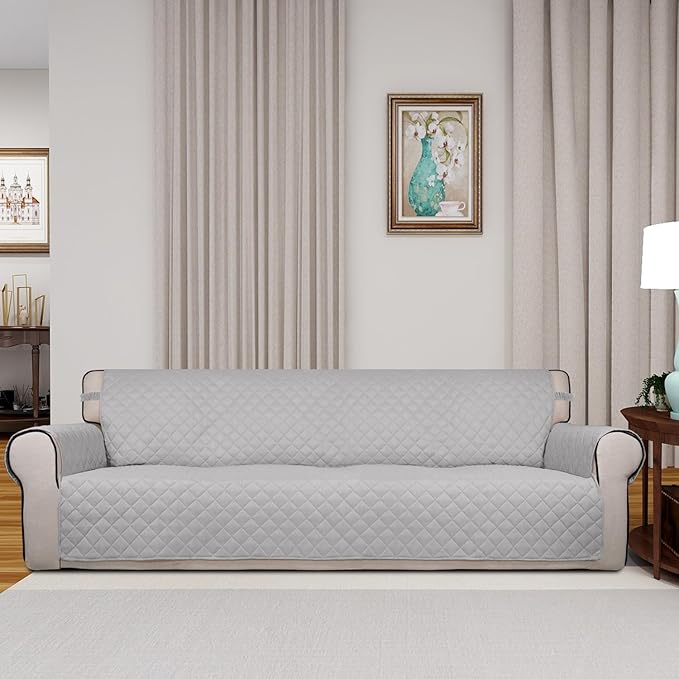 PureFit Reversible Quilted Sofa Cover, Water Resistant Slipcover Furniture - Image 2