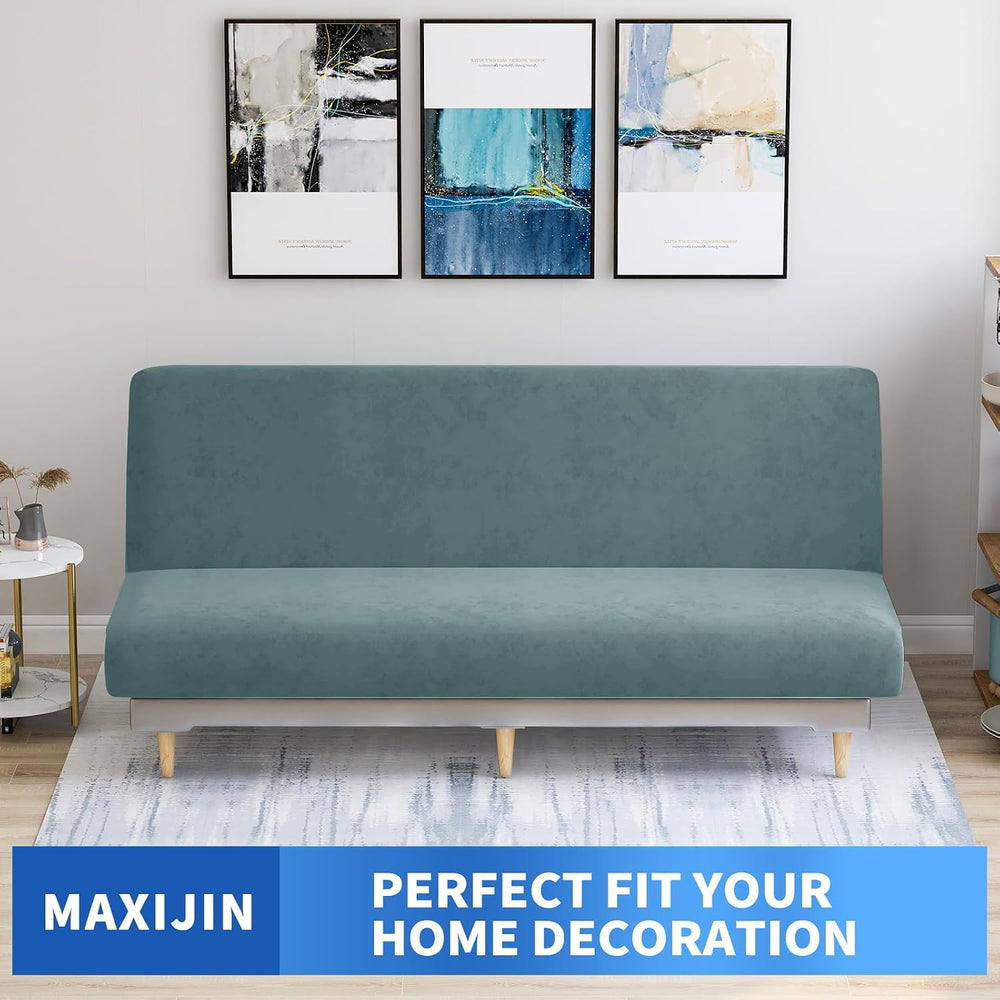 MAXIJIN Velvet Futon Cover Full Size Stretch Futon Mattress Cover Thick Soft ...