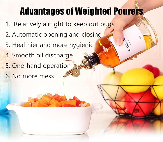Pafusen 2 Pack Automatic Liquor Pour Spout, Auto Flip Olive Oil Dispenser Spout - Image 2